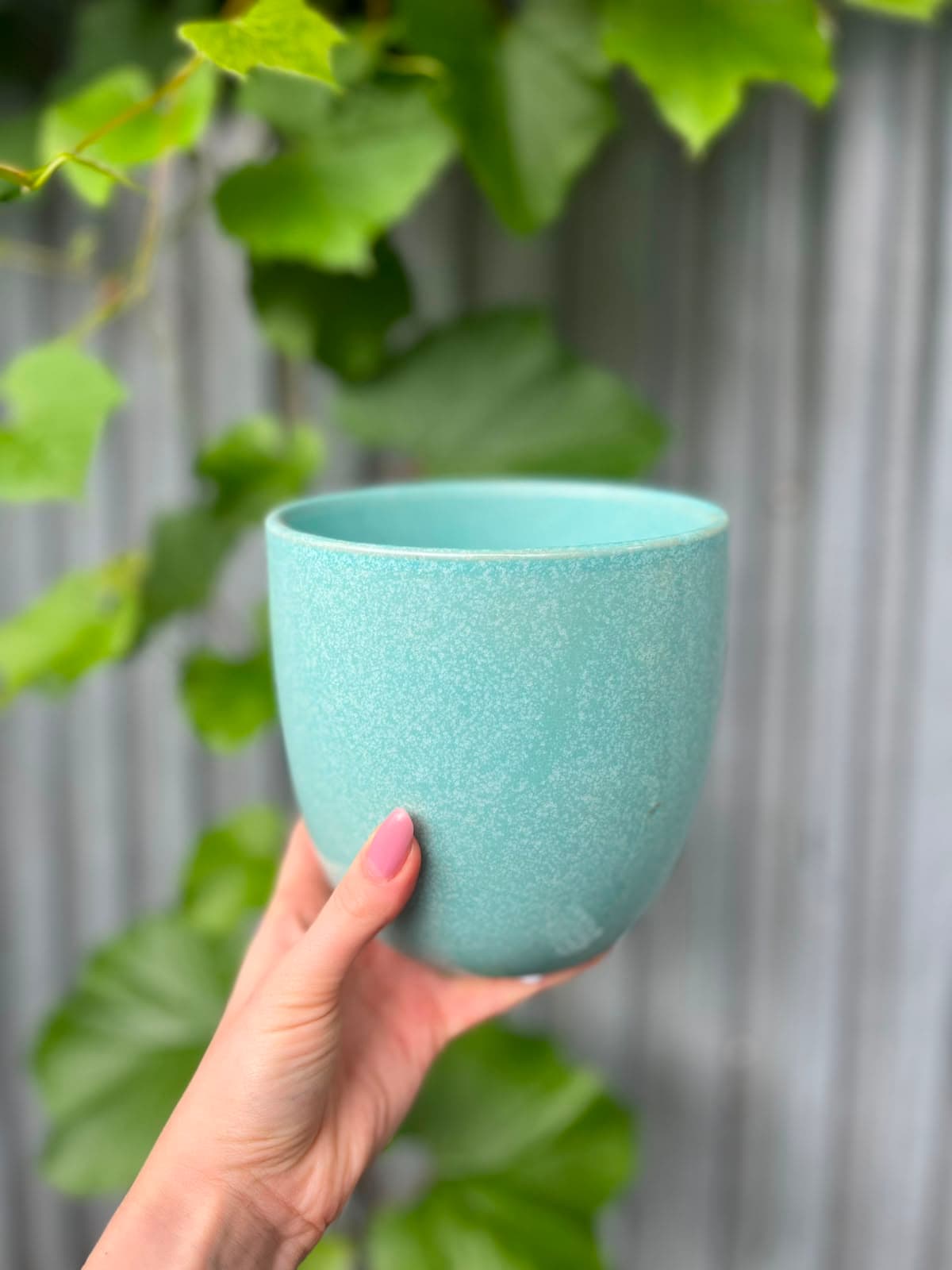 Osłonka ceramiczna 13 cm – turkusowa