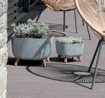 Doniczka Gracia Square Beton Effect