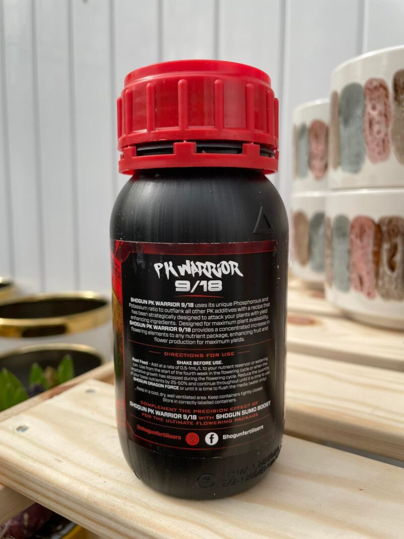 Nawóz Shogun Fertilisers PK Warrior 250ml – zwiększa rozmiar oraz wagę owoców i kwiatów