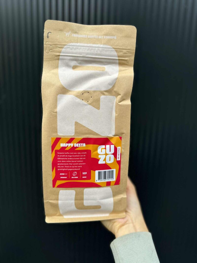 GUZO Happy Desta  – kawa ziarnista, 100% Arabica z Etiopii